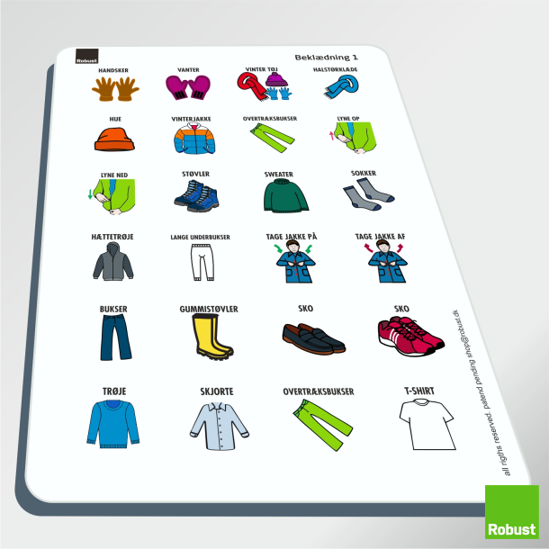 Bekldning 1 - Piktogram ark