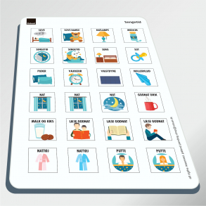 Sengetid - Piktogram ark