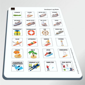 Bde og vandsport - Piktogram ark