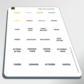 Dage, ferier og rstider - Piktogram ark