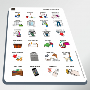 Huslige aktiviteter 1 - Piktogram ark