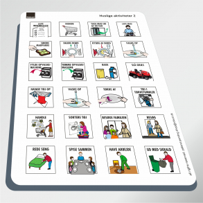Huslige aktiviteter 2 - Piktogram ark